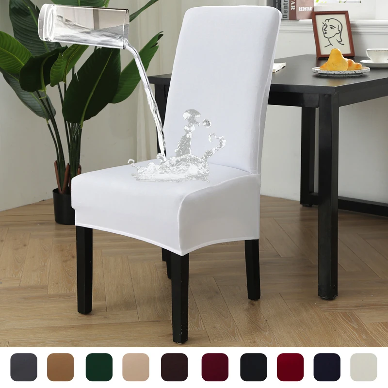 XL size waterproof chair cover thin fabric slipcover for dining room wedding banquet office chair protector for kids washable