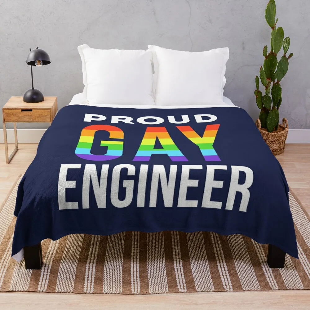 Proud Gay Engineer LGBTQ Throw Blanket decorative Flannels Blankets