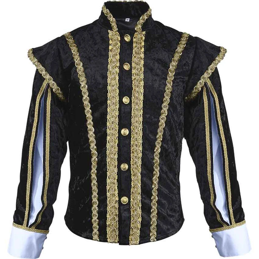 Tudor Jacket Men Cosplay Costume Outfits Renaissance Tudor Elizabethan Uniform Jakcet  Costumes