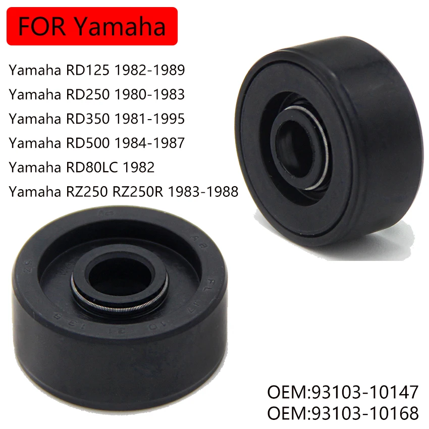 

Motorcycle Water Pump Oil Seal For Yamaha RD350 RD250 TDR125 RD125 RD500 RZ250 TDR250 WR200 WR250 RZ250R TY250Z TZR250R 3XV Moto