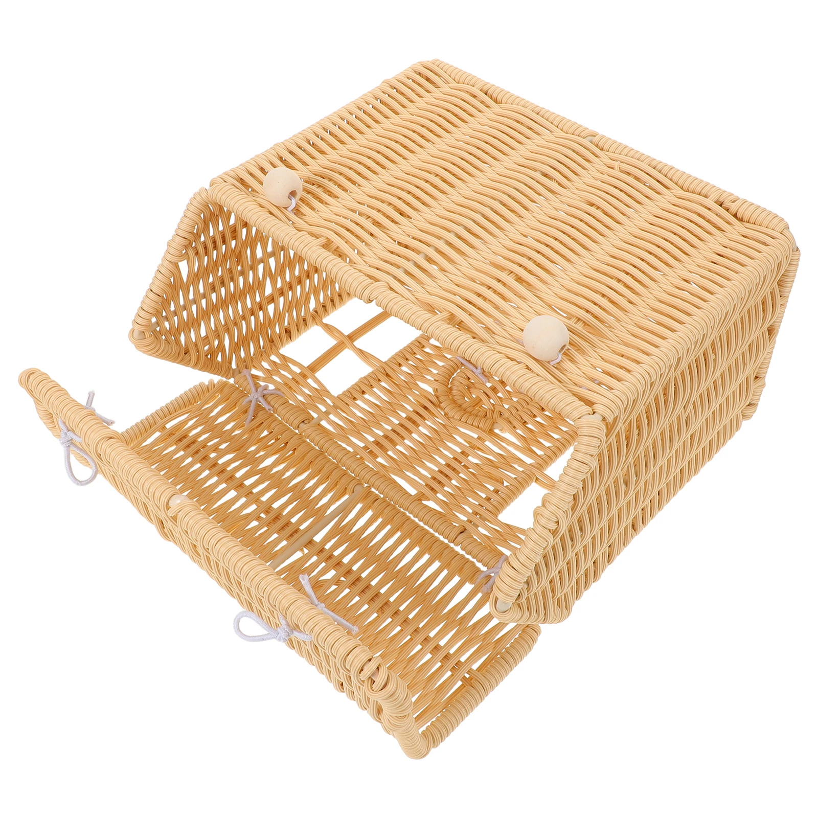 

Christmas Candy Basket House Storage Woven Beige Plastic Handmade Baskets