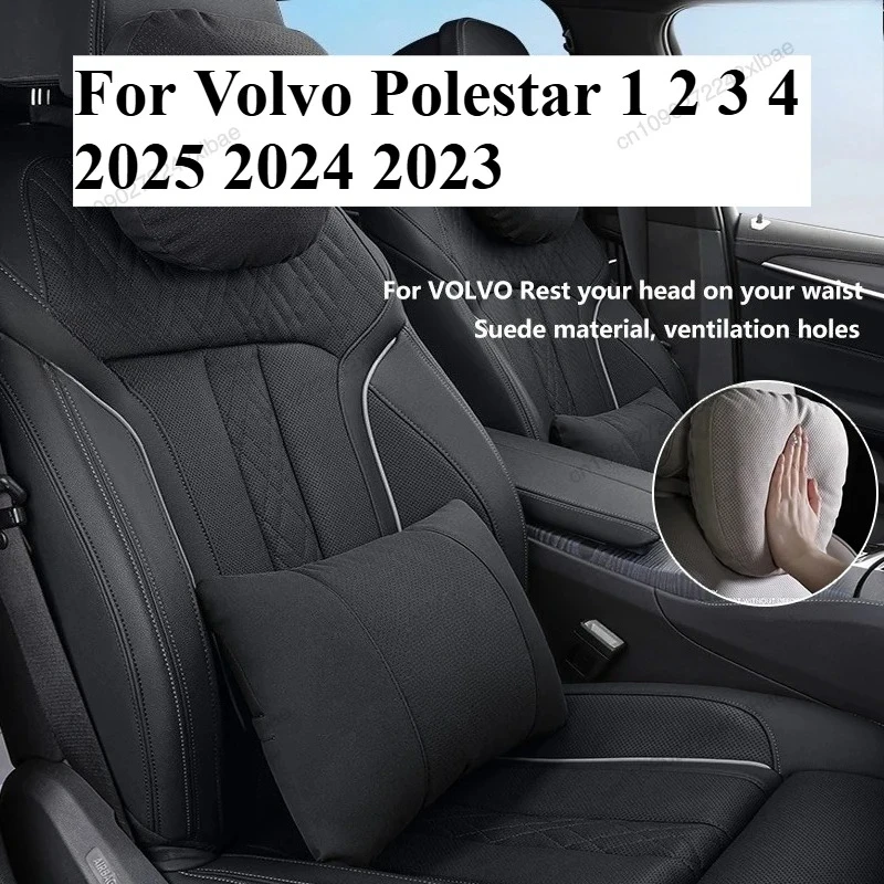 

Headrest Waist Rest Auto Headrest Neck Support Seat Lumbar Cushion Soft Neck Pillow For Volvo Polestar 1 2 3 4 2025 2024 2023
