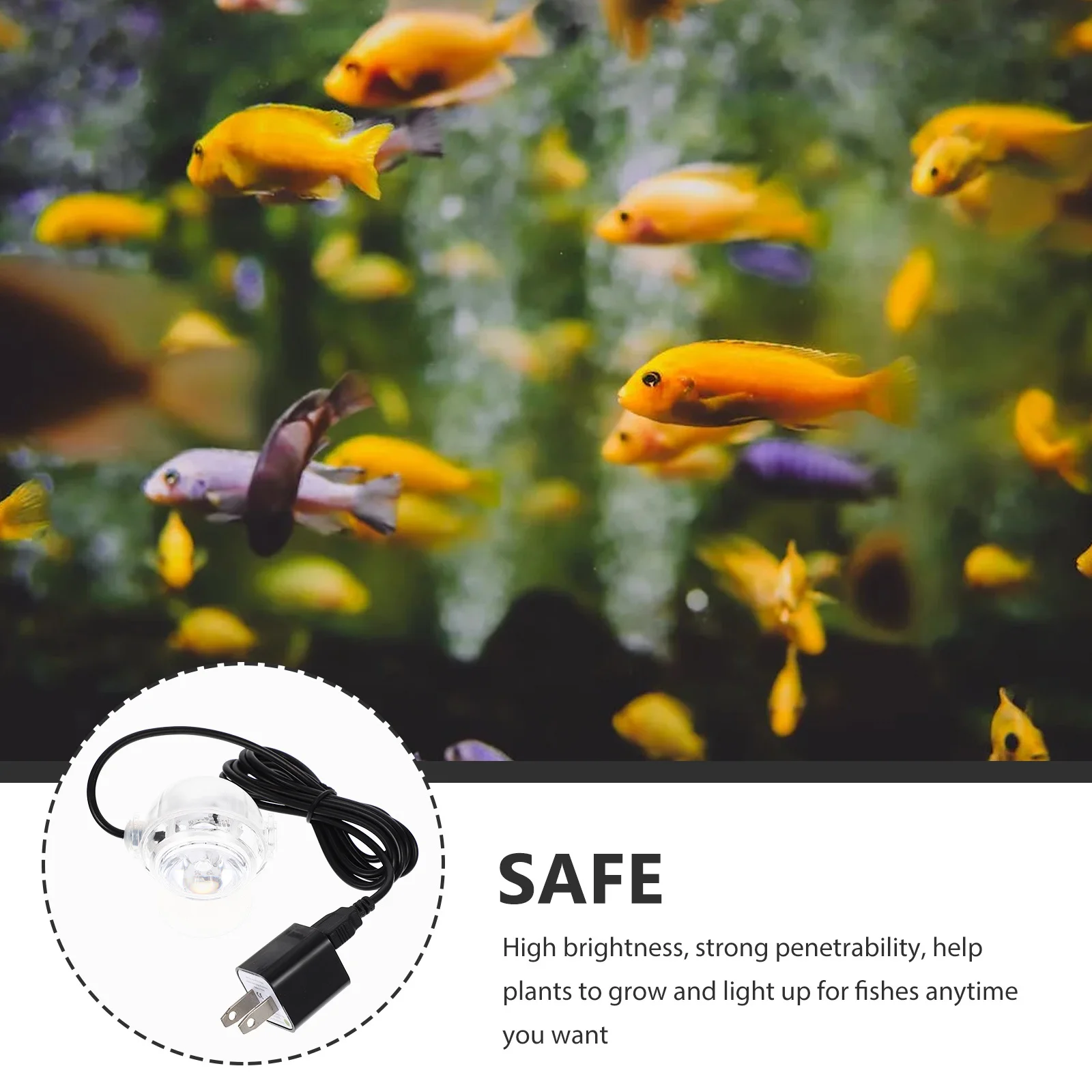

Aquarium LED Light Fish Tank Spot Lamp High Penetration Practical Lighting for Plants and Fish Aquarium Light Suction Cup Lamp