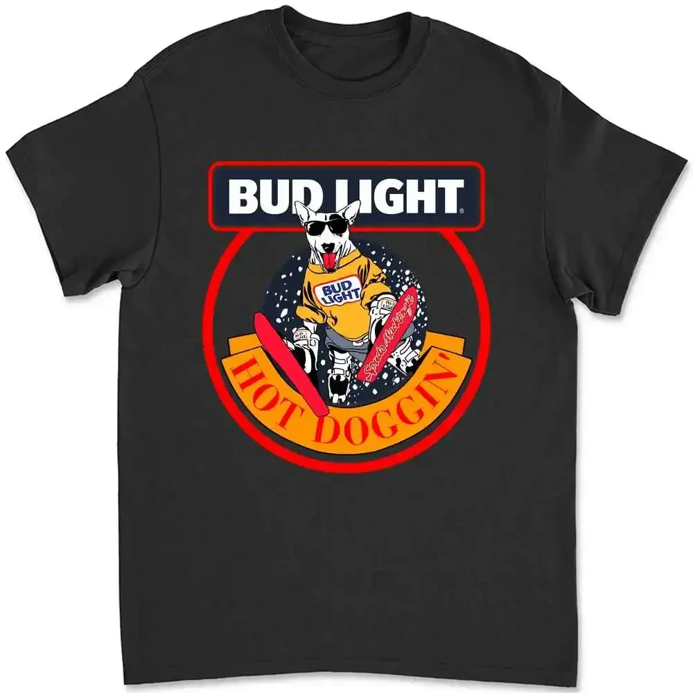 80S 1987 Spuds Mackenzie Bud Light 50-50 Beer T-shirt MDGU
