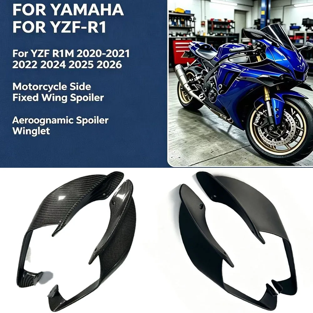 FOR YAMAHA FORYZF-R1 For YZF R1M 2020 - 2026Motorcycle Side Fixed Wing Spoiler Aerodynamic Spoiler Winglet