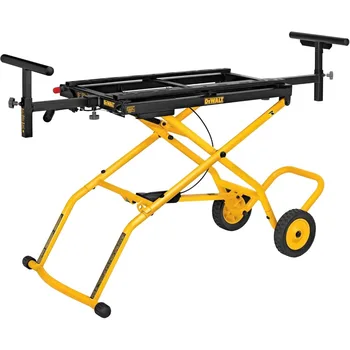 Miter Saw Stand With Wheels (DWX726), Yellow