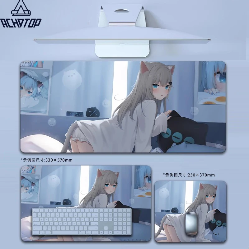 

Cute Girl Mouse Pad Mousepad Gamer Desk Mat Large Keyboard Pad Anime Carpet Computer Table Surface For Accessories XXL Mauspad