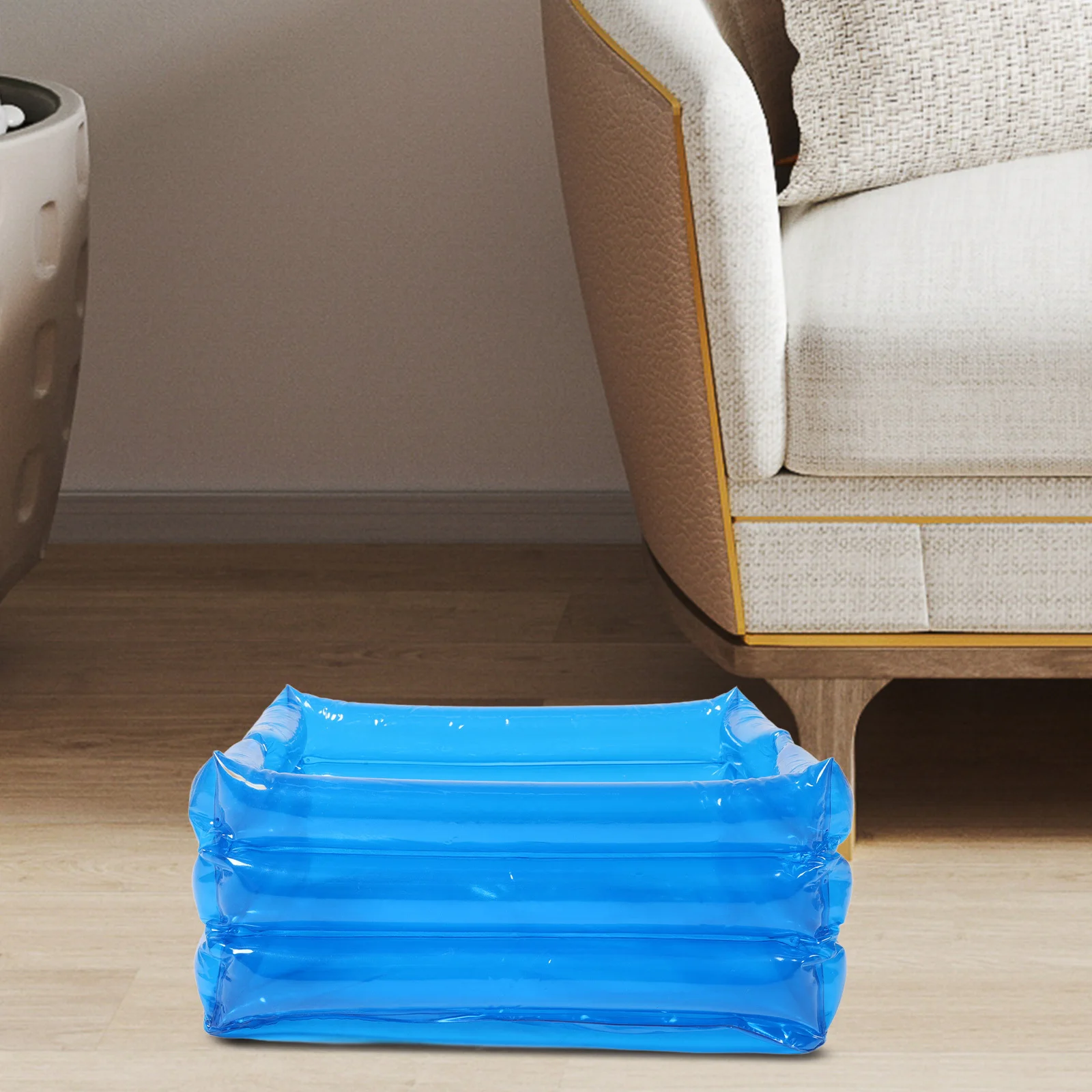 

Inflatable Foot Bath Basin Foldable Blue Portable Soaking Tub For Pool Entry Camping Pedicure Collapsible Wash Basin Foot Soak