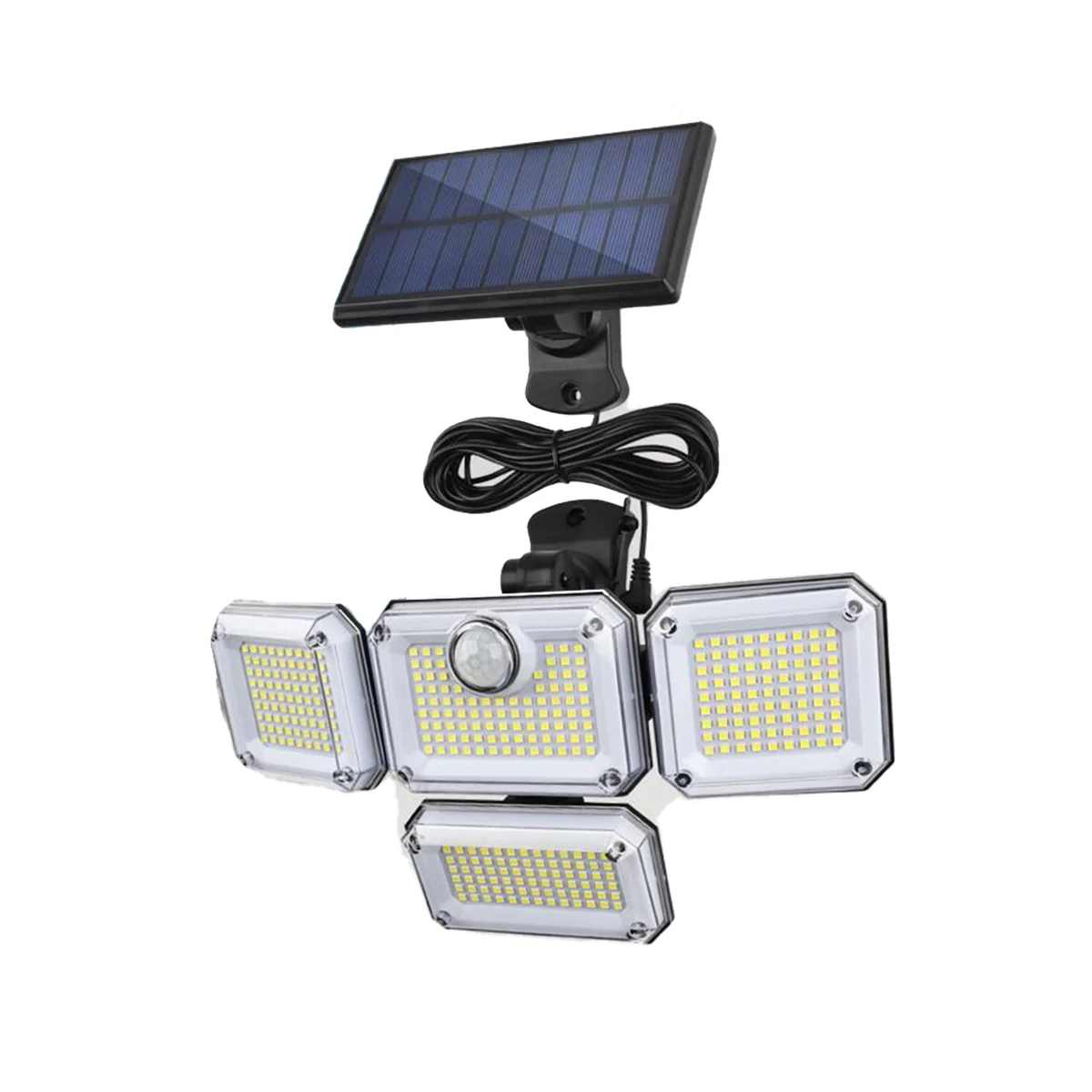 

Solar Lights Outdoor Wall Lamp LED Adjustable 4 Heads Flood Lamps Garden Yard Street Light Inductive Garage Street Lamp