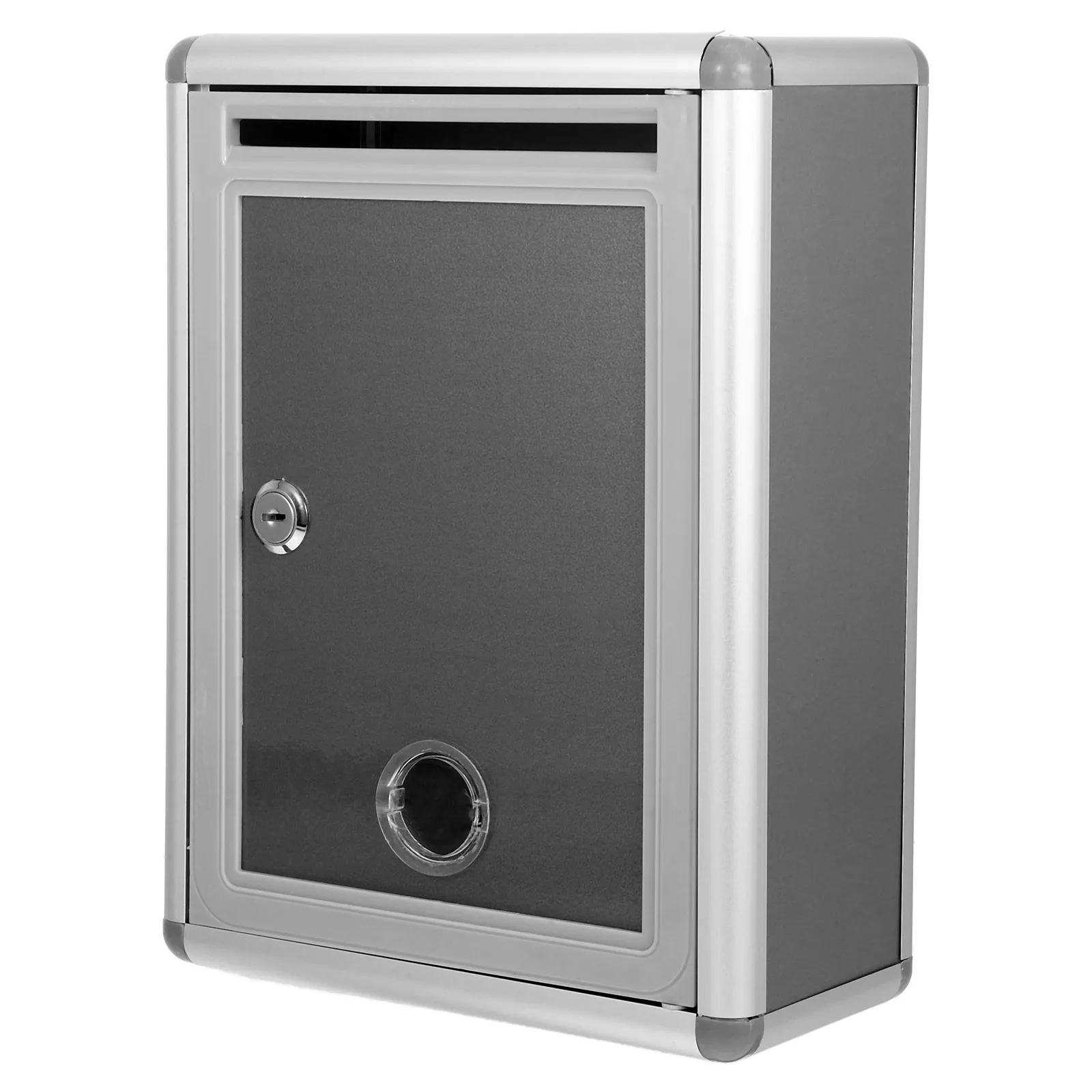 Front Throw Wall Mounted Mailbox Durable Large Capacity Letter Document Box Outdoor Residential Commercial Use
