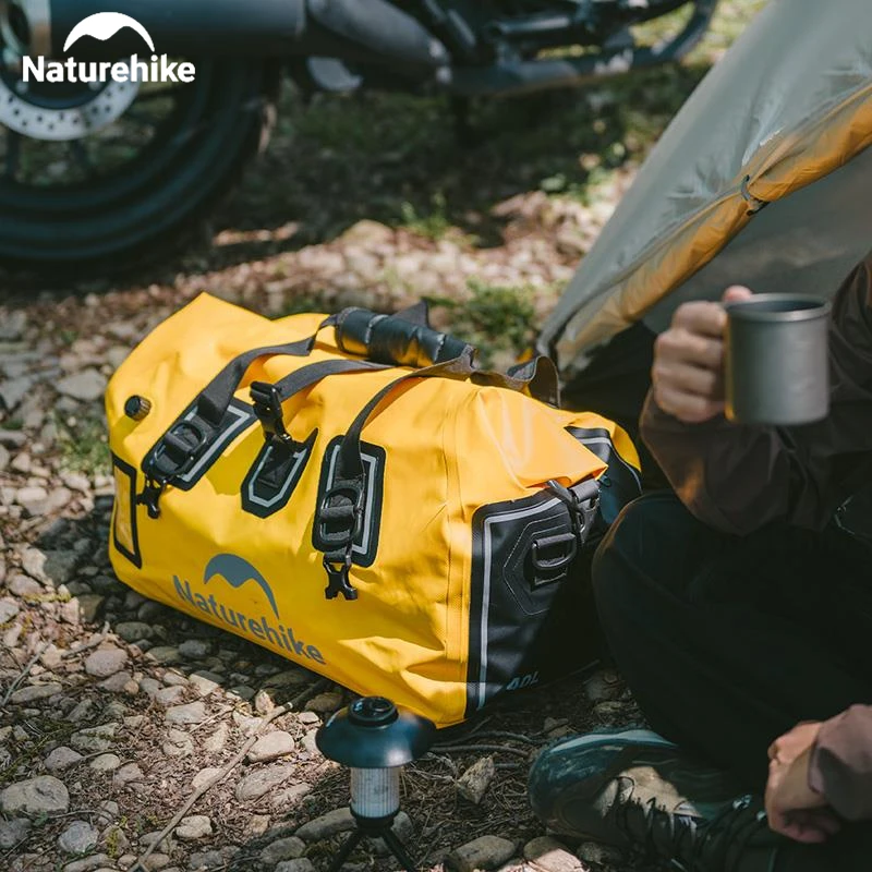 

Водонепроницаемая сумка Naturehike IPX6 60L 90L из ПВХ для мотоцикла, кемпинга, путешествий, переносной багажник для хранения
