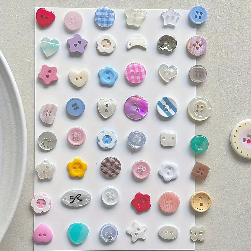 10-100pcs Korean style Cream Color Plastic Buttons Crafts DIY Scrapbooking Cute Sewing Button Apparel Accessories Randomly