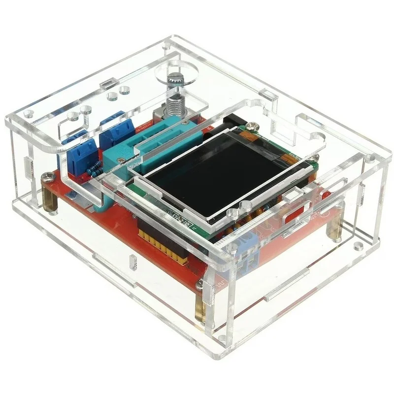 SHGO GM328 Transistor Tester Capacitance ESR Meter Diode Triode MOSFET Automatic Detection 50V Voltage Frequency PWM