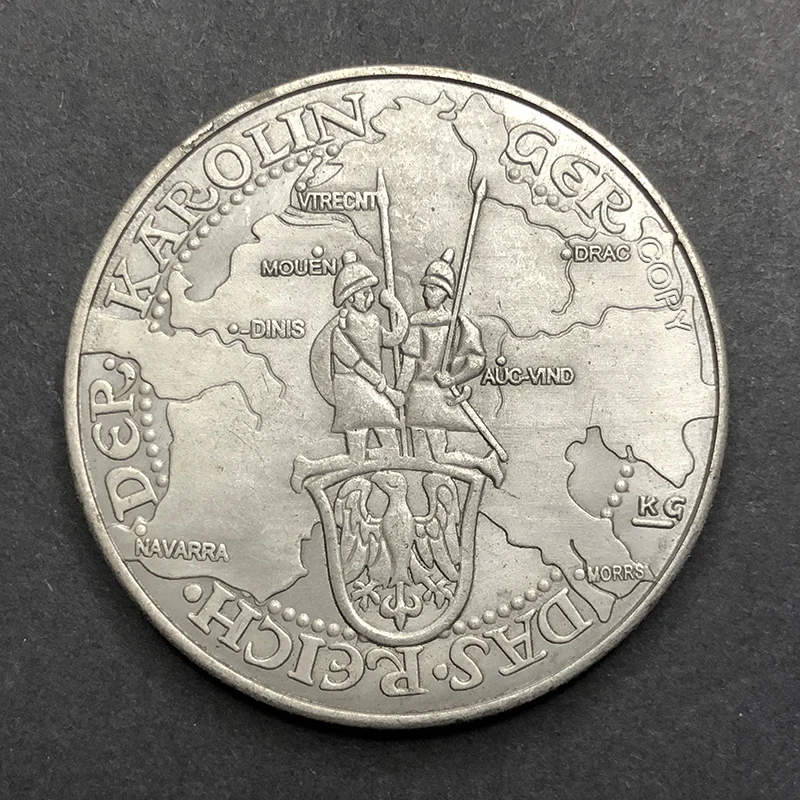 Duitsland 742-814 Carolvs Kopiëren Goud/Zilver Verzamelen Herdenkingsmunt Antieke Uitdaging Medaille Huisdecoratie Ornamenten Cadeau