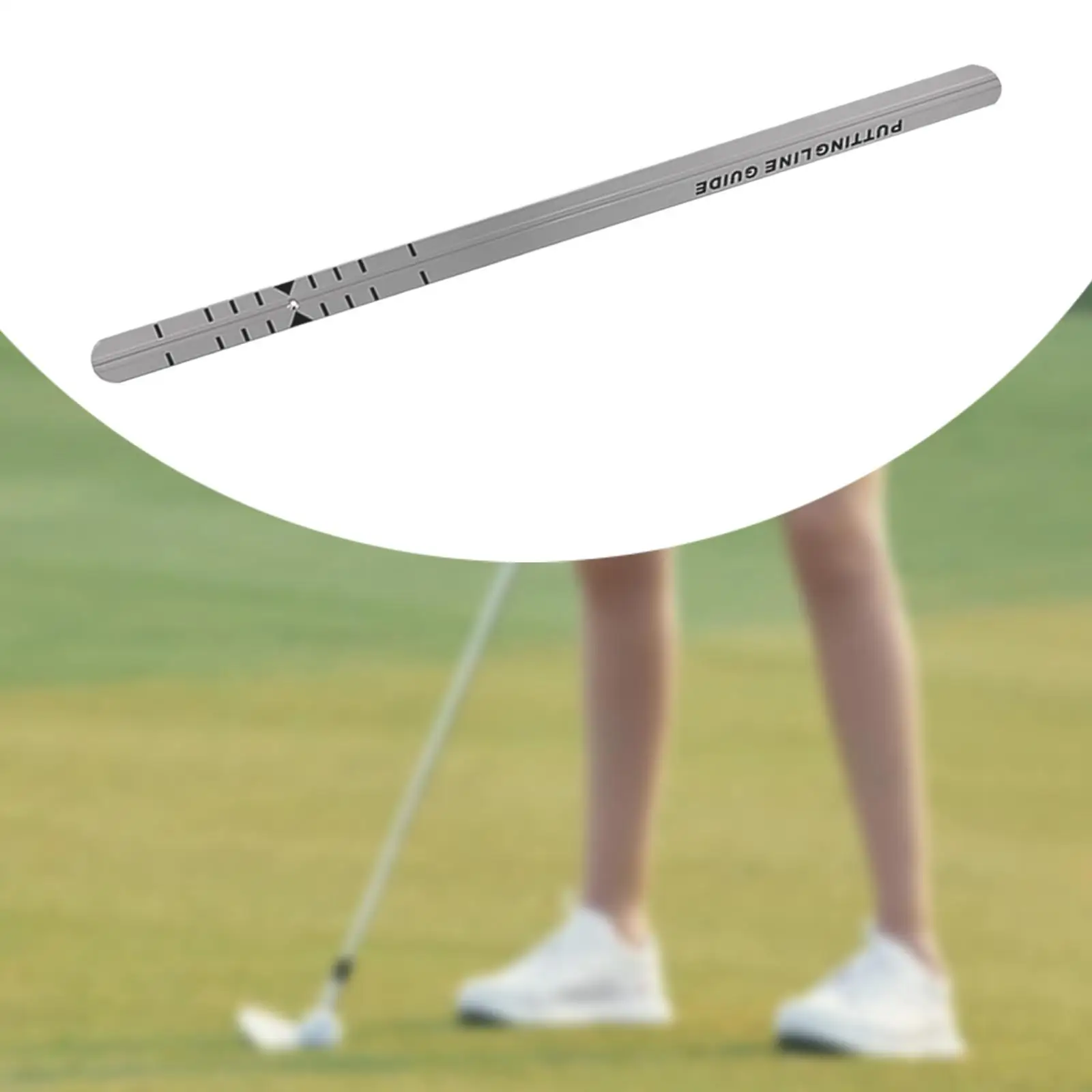 Golf Putter Straight Ruler Golf Correction Putter Ruler Indoor Outdoor Golf Training Aid for Putting Green Instructor Golfer