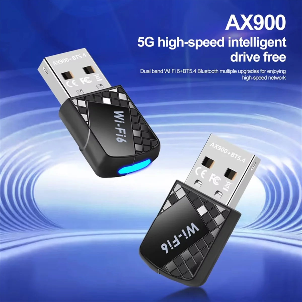 SWXF AX900 USB WiFi 6 محول 900Mbps بلوتوث 5.4 2 في 1 USB دونغل 2.4G 5G استقبال WLAN اللاسلكي لـ Win10 & Win11