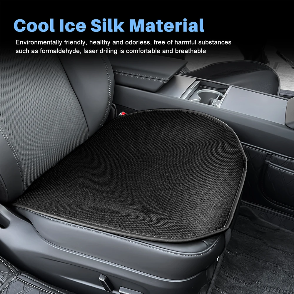 Ice Silk Car Front Seat Mat Cushion For Abarth 595 Fiat 500 500L 500X 500C Panda Fiorino Punto Bravo Qubo Seat Pad Protector