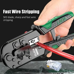 LAOA RJ45 Crimping Tool Ethernet Network LAN Cable Crimper Cutter Stripper Plier for 6P 8P Crystal Head Pressing Pliers