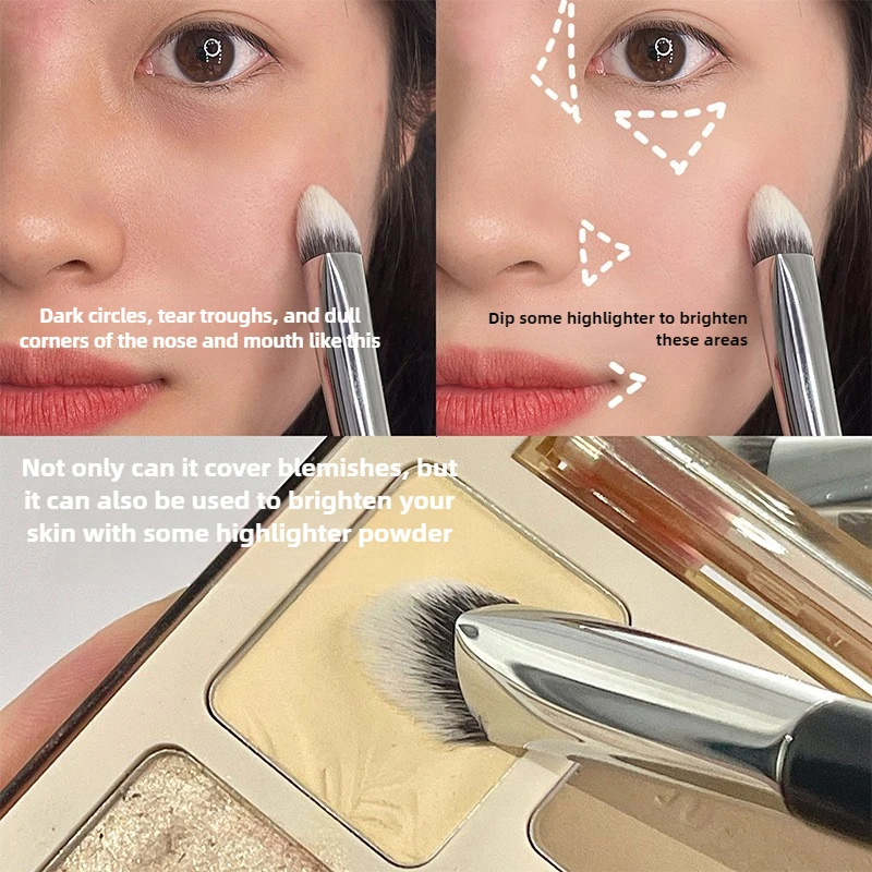 Karsyngirl Foundation Concealer Make-up Kwasten Driezijdige Helling Contour Hoogtepunt Detailborstel Cosmetische Schoonheidsborstel Tool