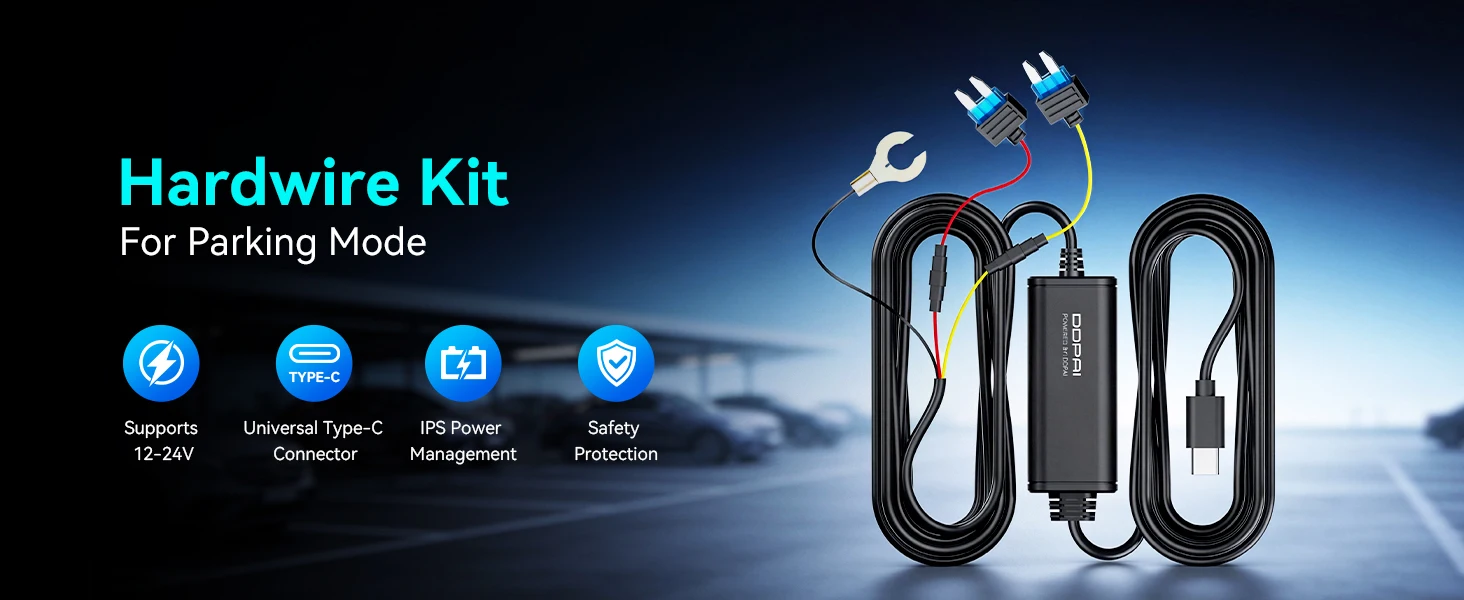 DDPAI Hardwire-Kit für Dashcam Z90/Z60-Serie/Z50Pro/N-Serie Auto-DVR Typ-C-Schnittstelle 24H Parküberwachung – Detail 4