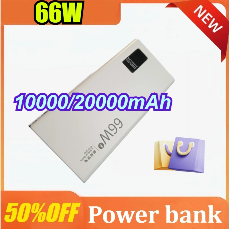 

66W 10000/20000mAh Power Bank USB C PD20W Fast Charging Powerbank Portable Charger for Xiaomi for Samsung for IPhone