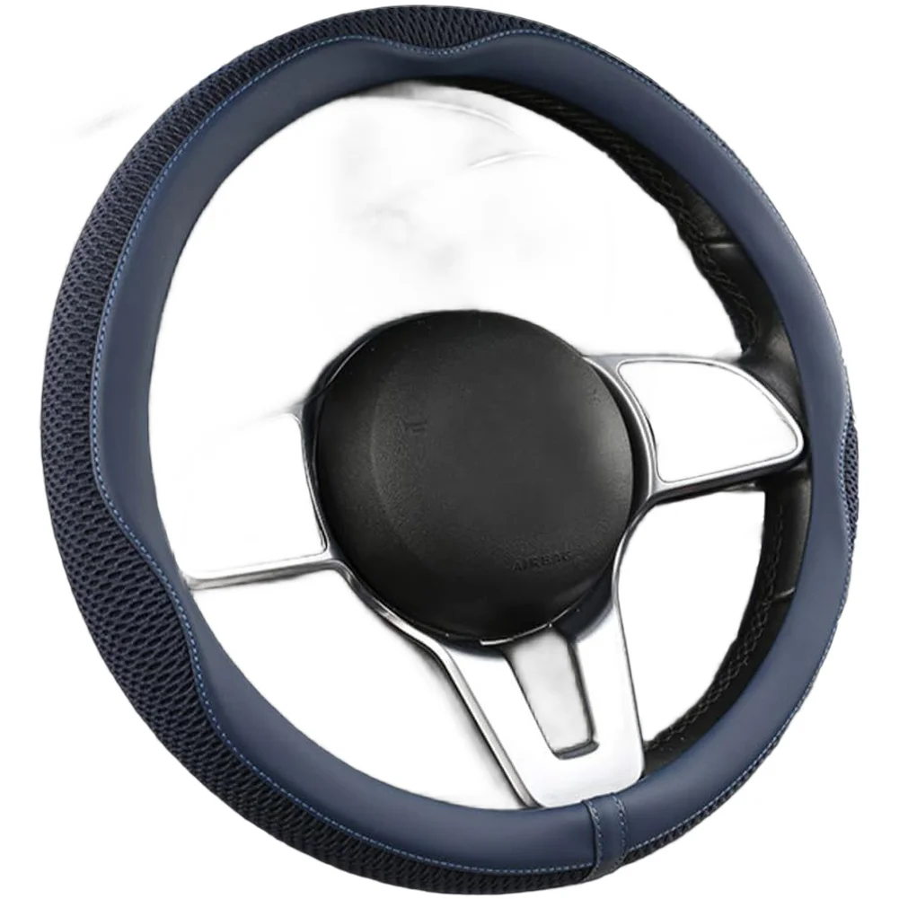 

Чехол на руль автомобиля, дышащая ткань, ледяной шелк, модный чехол на руль, обертка для 38 см, детали интерьера, автоаксессуары