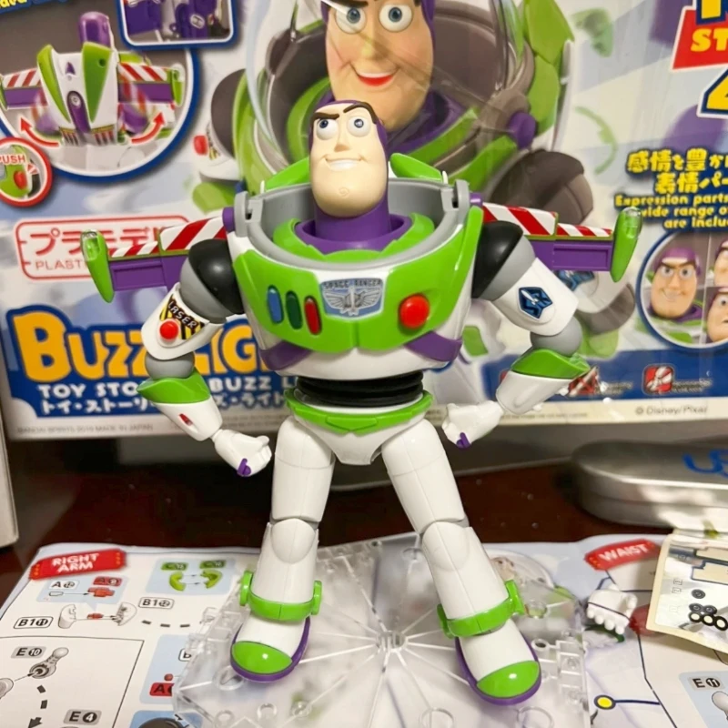 Original Bandai Cinema-rise Toy Story Buzz Lightyear Woody Action Figure Assembly Kit Figurine Model Toys For Children Doll Gift