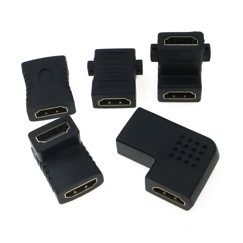 อะแดปเตอร์ HD Micro Mini HDMI เข้ากันได้กับอะแดปเตอร์มุมขวา 90 องศา HDMI 270 องศา HDMI ชายหญิงขั้วต่อข้อศอก HDMI