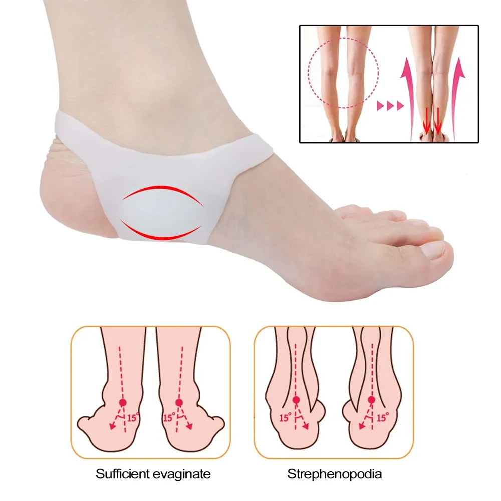 Semelles intérieures correctrices de pieds de type O, 2 pièces, chaussures antidérapantes pour hommes et femmes, semelles orthopédiques, soulagement de la douleur de la voûte plantaire, outil de soins des pieds