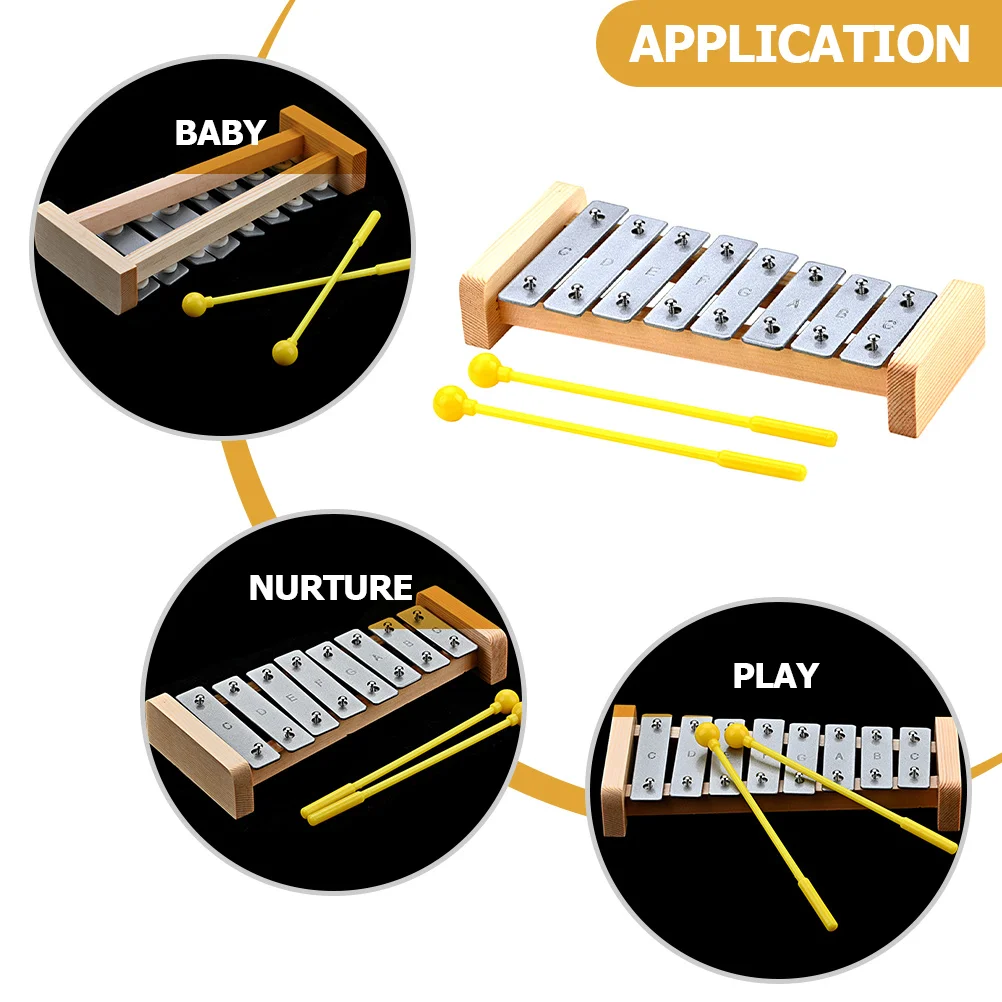 

1 set 1 Set 8 Note Piano Kids Musical Keyboard With Sticks Children Percussion Instrument Learning Xylophone Early Education