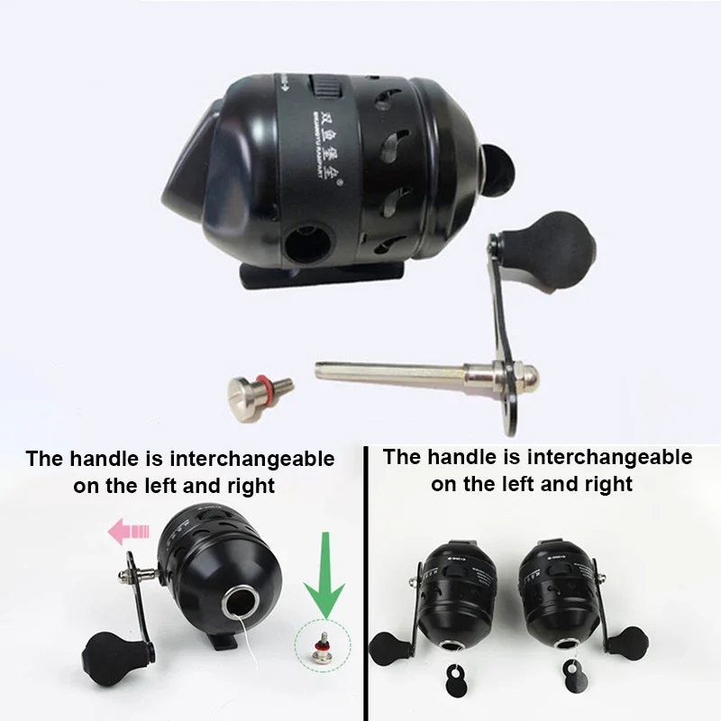 JG25/ FB25 Compound Bow Fishing Reel Slingshot Shooting Fish Closed Metal Wheel Outdoor Hunting Fishing Spinning Reel