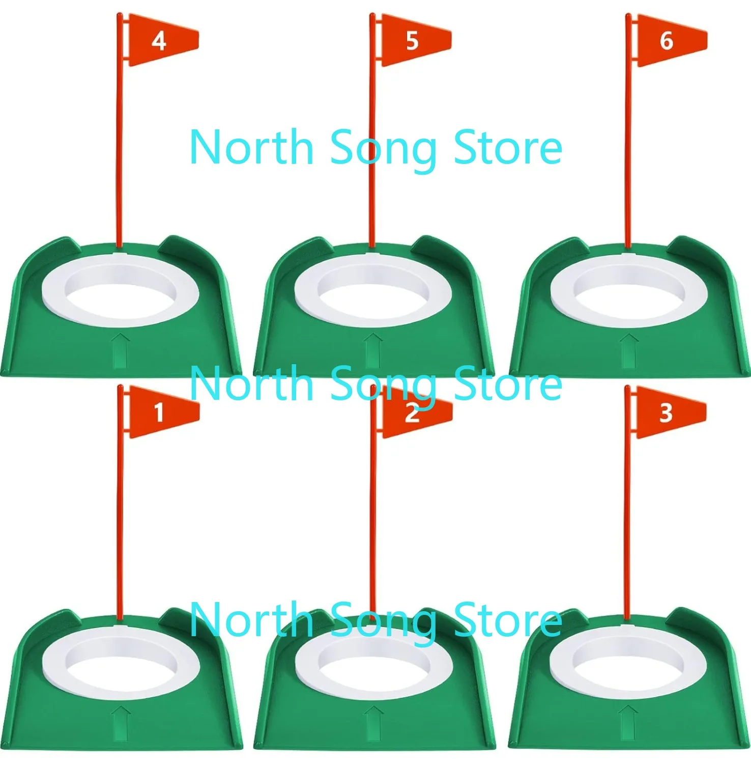 

Golf Putting Practice Cup Hole Training Aids Golf Accessories Training Putters with Plastic Flag for Yard Indoor Outdoor