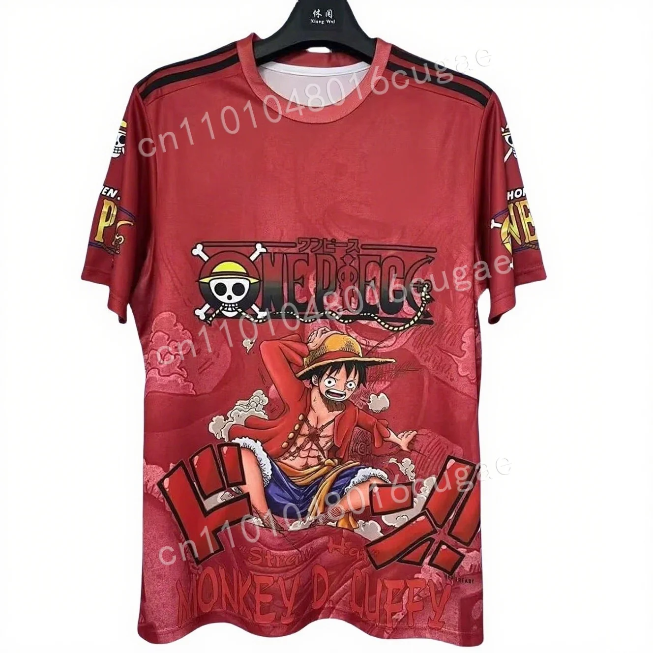 

25-26 Новый специальный выпуск Джерси Японская анимация ONE PIECE Луффи Спортивные болельщики Футбольные тренировочные топы с короткими рукавами