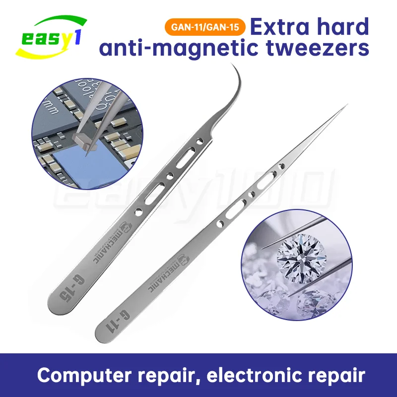 Mechanic G 11 G 15 mobile phone repair fingerprint flying wire anti-magnetic tweezers fine tip clip precision components