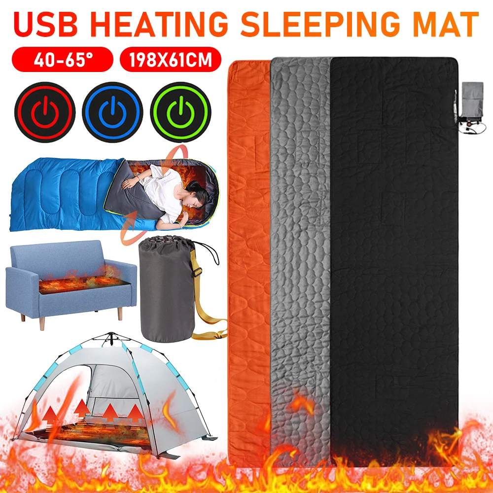 USB Heizung Schlaf Matte Outdoor Elektrische Heizung Pad Camping Beheizte Schlaf Matratze Winter