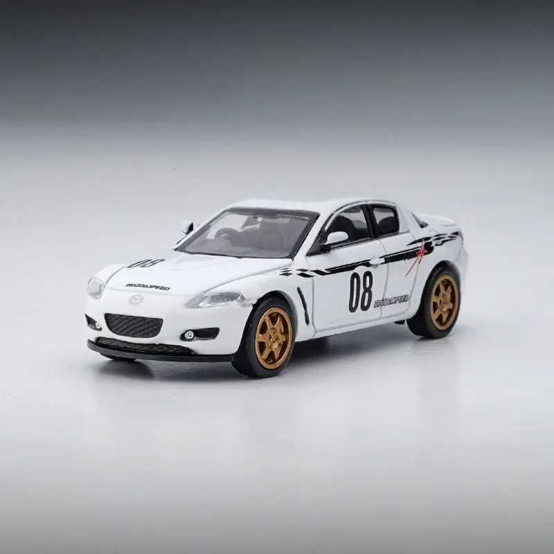 1/64 MAZDA RX8 RX-8 Alloy Sports Car Model Diecast Metal Racing Vehicles Car Model High Simulation Miniature Scale Kids Toy Gift