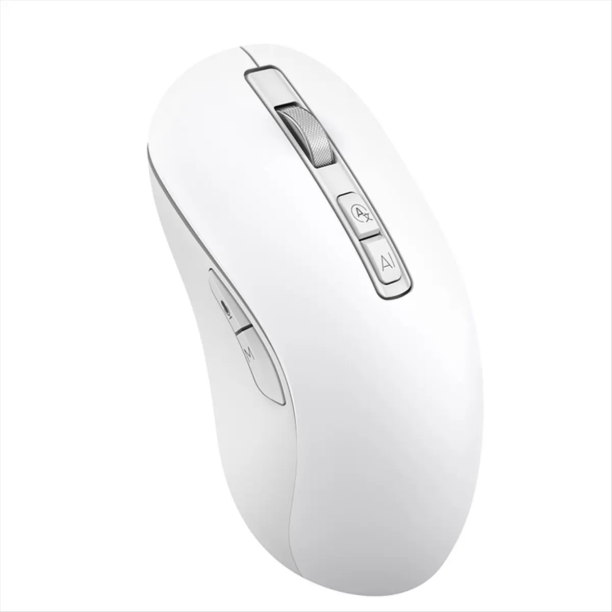 “QUALITY EXCELLE“2.4G + Bluetooth Dual-Mode Voice Typing Mouse V12 Translation Copywriting PPT Table AI Smart Mouse White