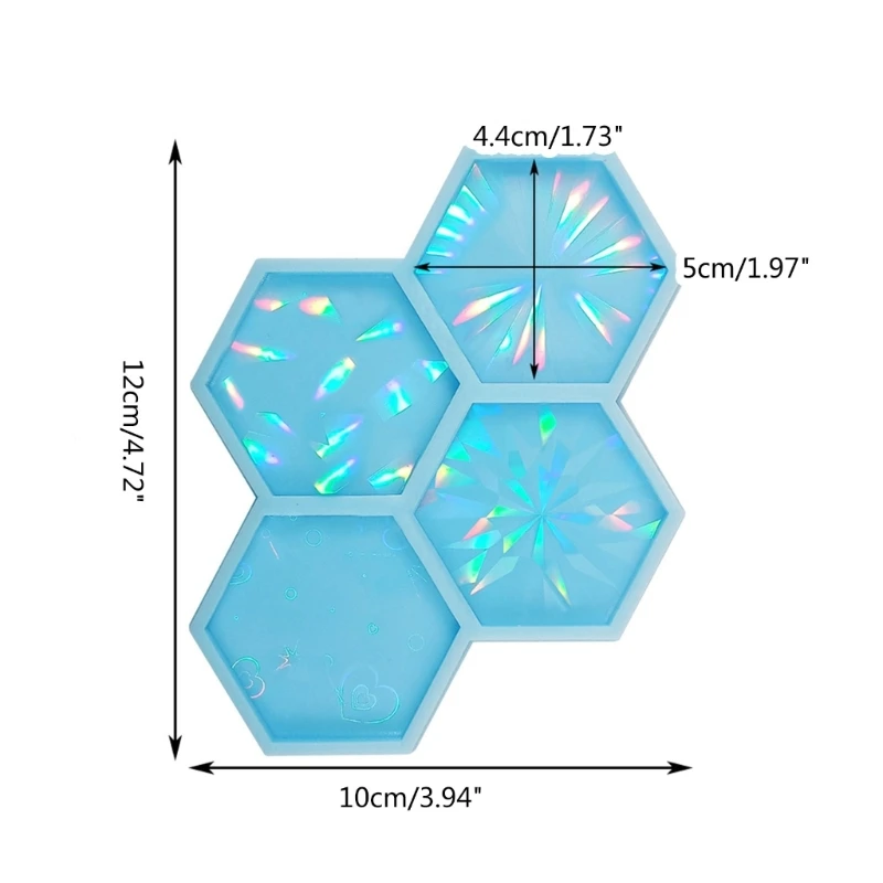 Siliconen telefoonaansluiting zeshoek hars mallen holografische telefoonhouder mallen Craft