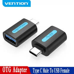 Vention USB 3.0 2.0 Type-C OTG Adapter Type C USB C Male To USB Female Converter For Macbook Xiaomi Samsung S20 USBC Connector