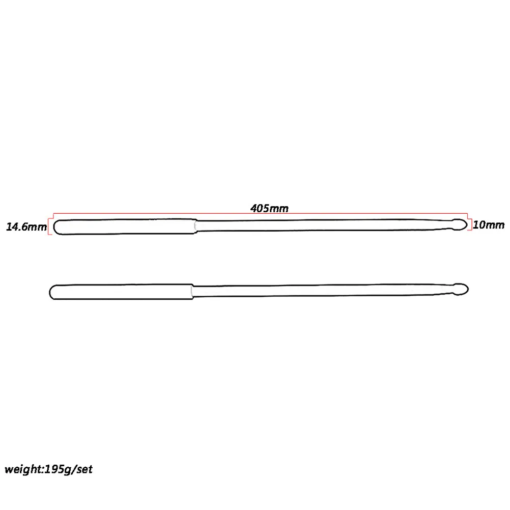 

1 пара барабанных палочек из алюминиевого сплава, металлические антикоррозийные палочки для барабанов, для тренировок на барабанах, для начинающих и профессионалов, темно-красные