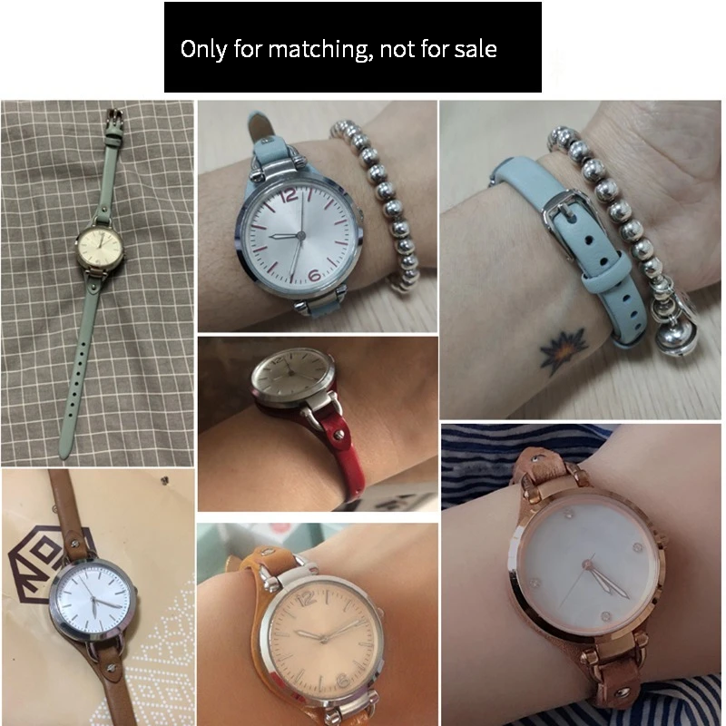 Ремешок из натуральной кожи для часов Fossil ES3077ES2830 ES3262 ES3060, маленький женский браслет из мягкой воловьей кожи, 8 мм