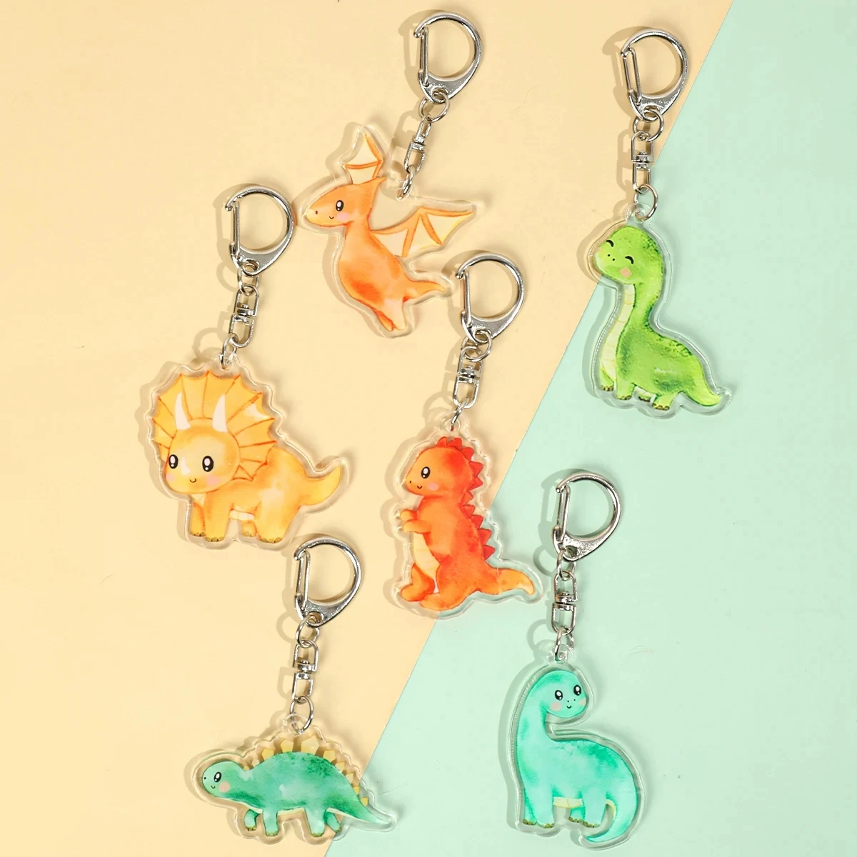 Dinosaur Party Keychains Safari Dino Birthday Party Decoration Kids Gifts Baby Shower Jungle Wild One 1st Birthday Supplies