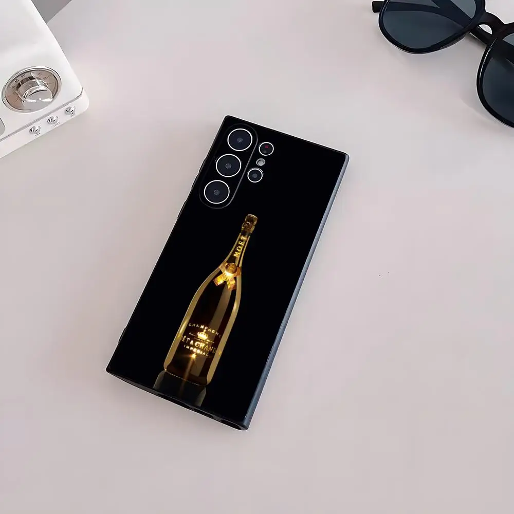 Capa de Telefone Champagne M-Moet C-Chandon para Samsung S26 S25 Edge S24 S23 S22 S21 S20 Ultra Plus Fe Galaxy Silicon Cover