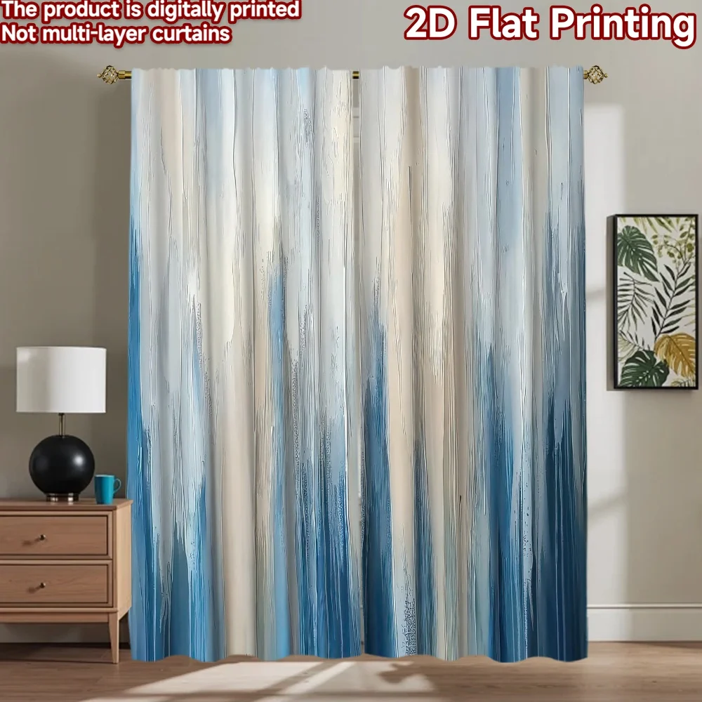 

1pc 2D flat Photography Backdrop Background cloth Blue and Beige Vertical Strokes 100% Polyester Anniversary Perfect for Holiday