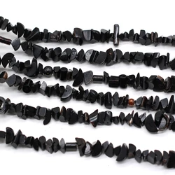 Natural Coral Black Irregular Crushed Stone Beads 5-8mmFor Jewelry Making DIY Necklace Bracelet Accessories Charm Gift Party36CM