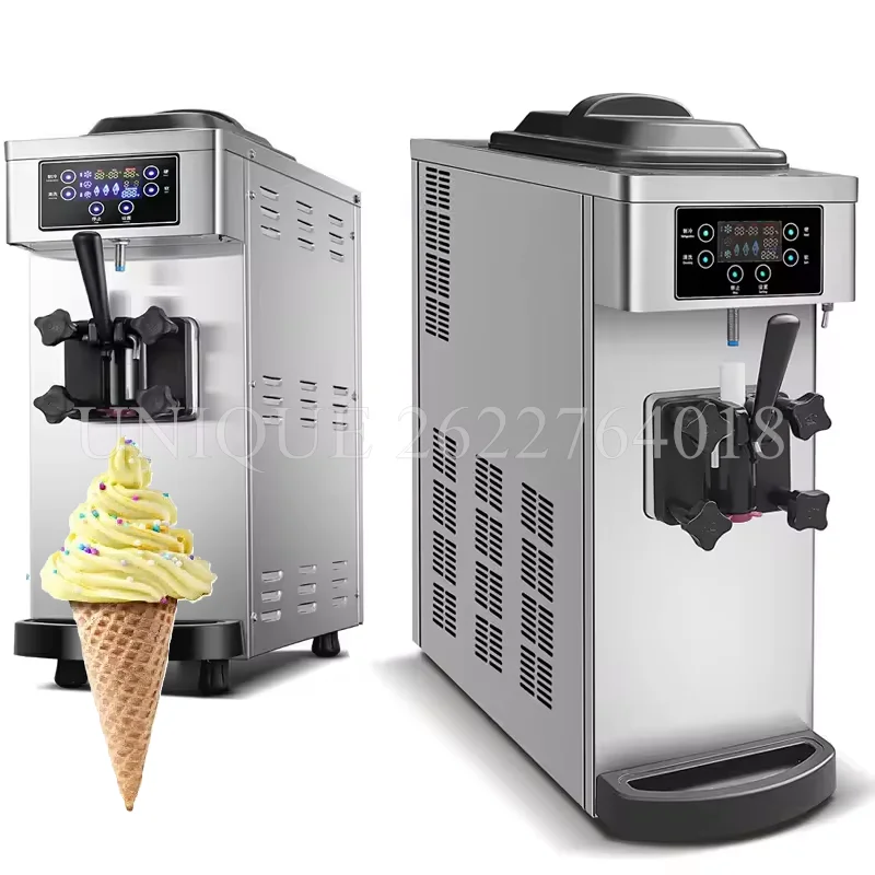 

110/220V Commercial Ice Cream Maker Machine 8.5L Cylinder Soft Serve Machine Single Flavor Gelato Yogurt Making Vending Machine