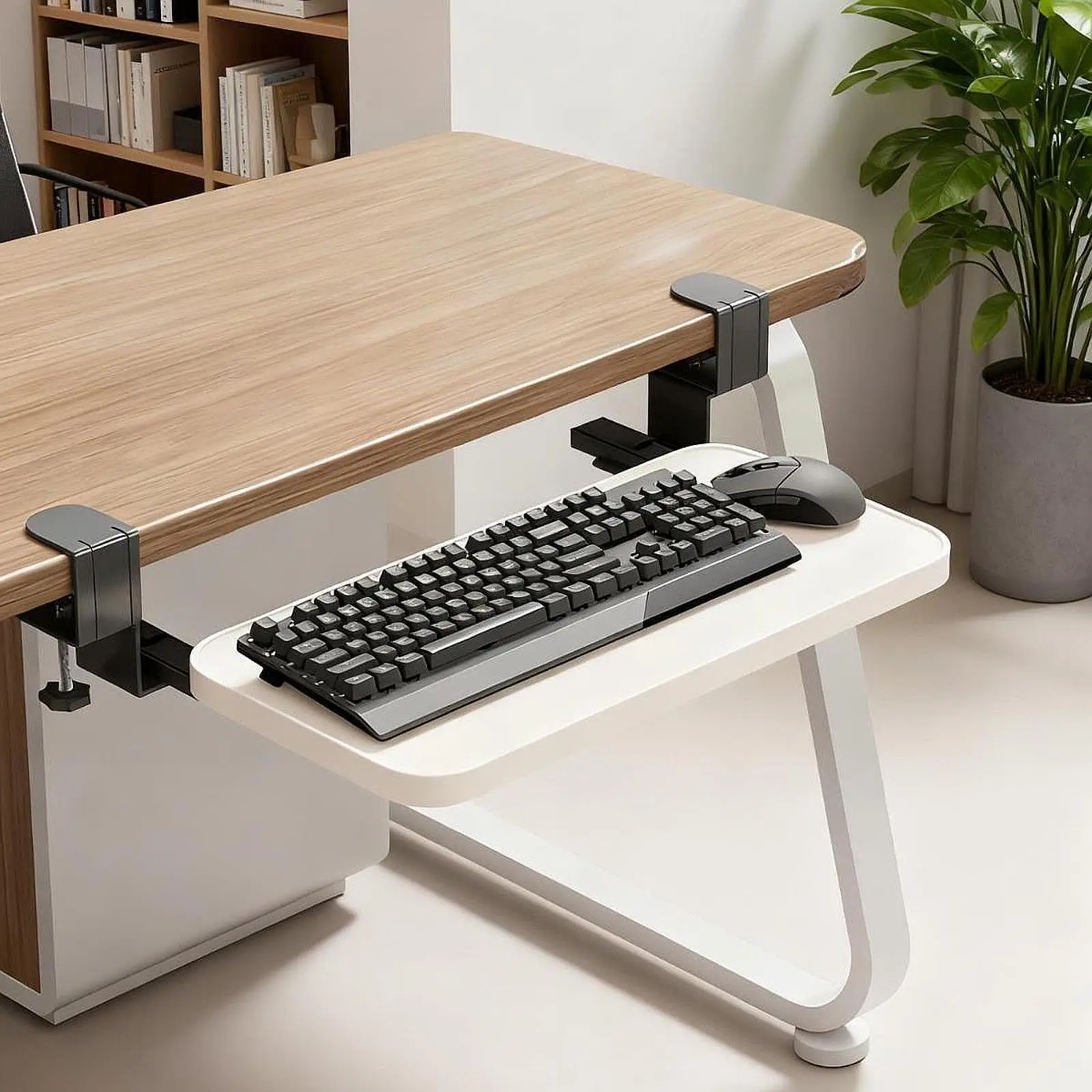 Desk Extend Tray Desk Extend Shelf Board Adults Practical Workstation Organizer Extension Attachment Keyboard Tray