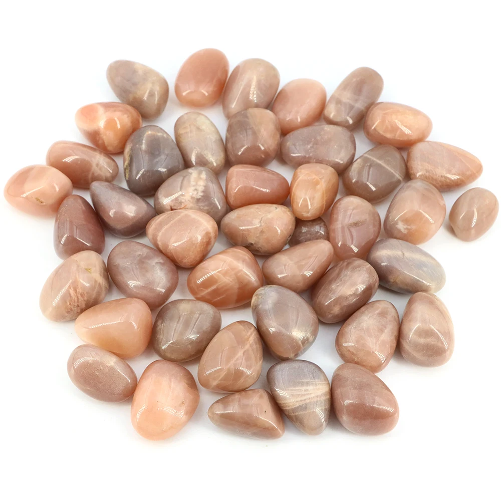 Natural Peach Moonstone Tumbled Stone Gravel Irregular Mineral Specimen Collection Reiki Healing Crystal Aquarium Home Decoratio