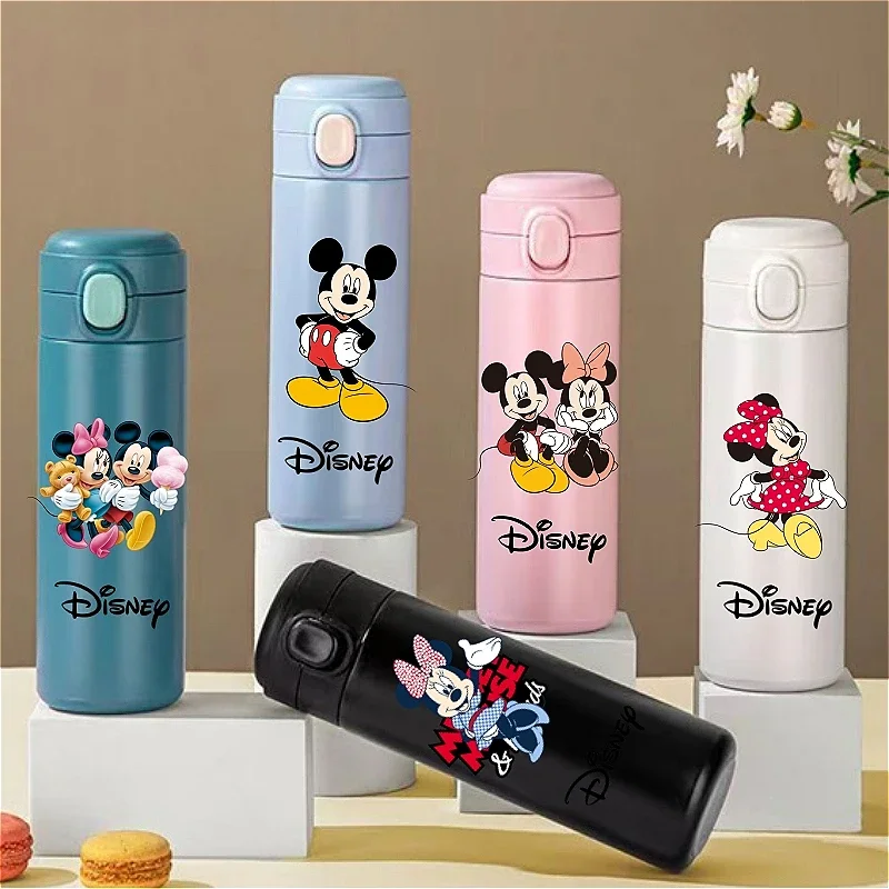

Disney 420ML Thermos Mug 304 Stainless Insulated Water Cup Travel Water Bottle Mickey Minnie Student Water Cup Birthday Gift
