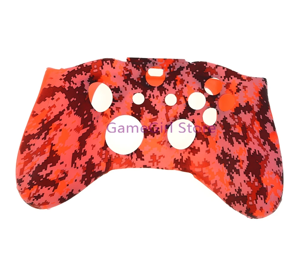 10pcs Water Transfer Printing Camouflage Cover Shell Silicone Protective Skin Case For XBOXONE S Slim Controller